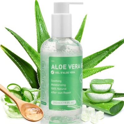Aloe Vera Gel 100% Rein - 280Ml Für Gesicht Körper Haarre, Natürliche Beruhigend