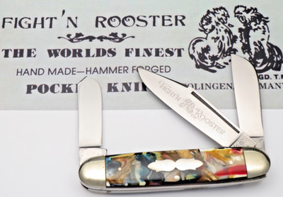 Vintage FRANK BUSTER Solingen FIGHT N ROOSTER Cattle Knife - Amazing Handles!!