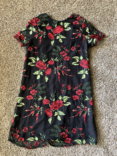 Show Me Your Mumu Size XS Tallulah Mini Dress Risque Rose Low Back Embroidered