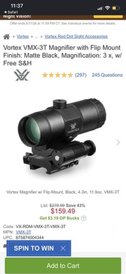#ad #ad Vortex Optics VMX 3T Magnifier Rifle Scope $150.00