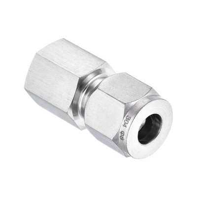 Compression Tube Fitting 1/4NPT Female Thread x 8mm Tube OD 304 Stainless Steel