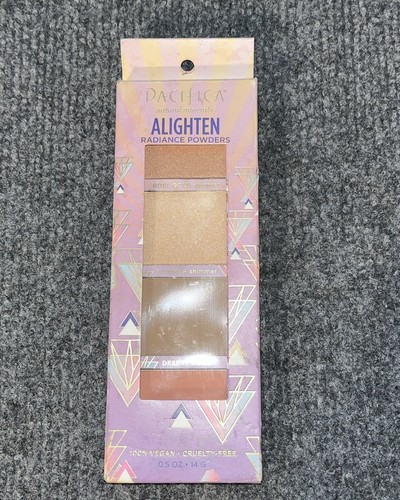 Pacifica Alighten Radiance Highlighter Bronzer Blush Powder Desert Damage Flaws - Picture 6 of 24