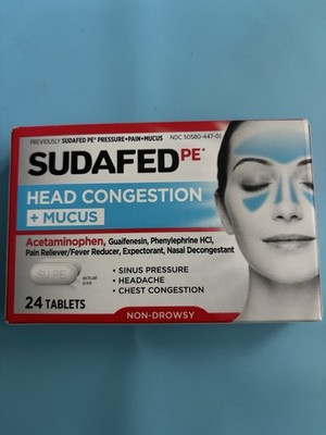 Sudafed Mucus 24 Pills Exp 04/2027