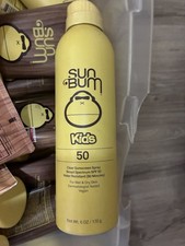 Sun Bum Kids SPF 50 Clear Sunscreen Spray 6 oz Broad Spectrum Water Resistant