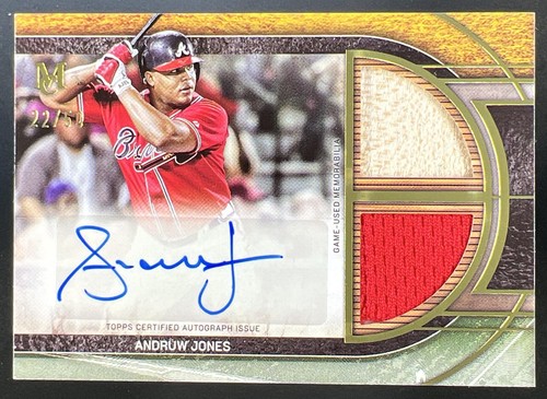 Andruw Jones 2025 Topps Museum Collection Signature Swatches Dual Patch Auto /50