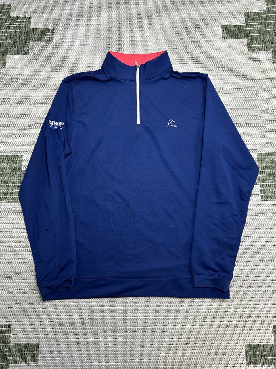 Rhoback Solid Performance Q Zip Top Mens Large Bl… - image 1