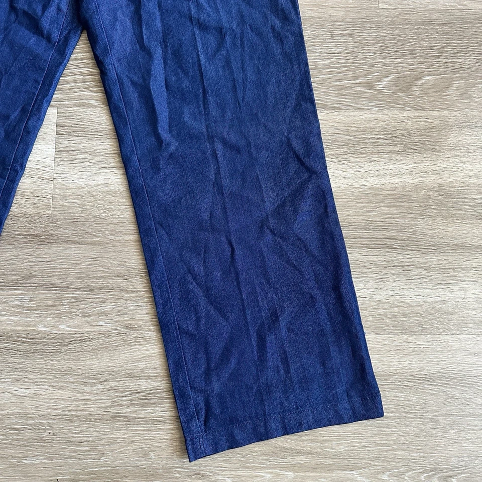 Pantalones de mezclilla blancos ciervo pierna recta cintura elástica azul para mujer grandes” Foto 4 de 4