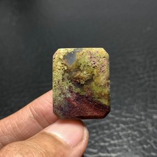 Scenic Moss Agate Cabochon 25x20x5mm High Quality 30 ct