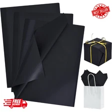 100 Sheets Black Tissue Paper Bulk, Wrapping Tissue Paper for Gift Bags, 14 X 20