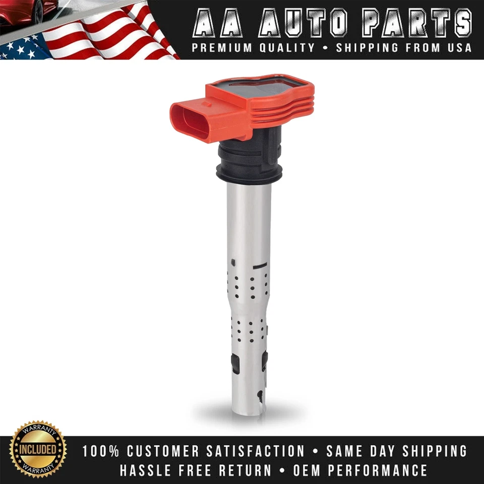 4x Ignition Coil & 4x NGK Spark Plug For Audi TT A4 VW Golf Jetta GTI 2.0L UF529 - Image 2 of 4