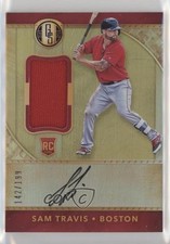 2017 Panini Chronicles Gold Standard Rookie Jersey /199 Sam Travis #46 Auto za5