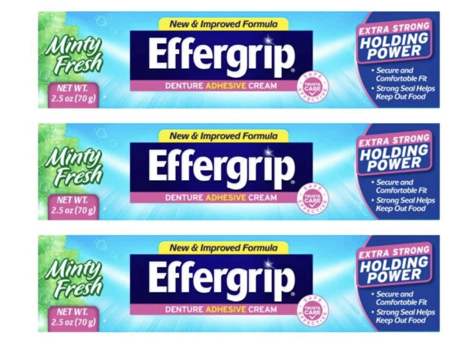 Effergrip Denture Adhesive Cream - 2.5 oz