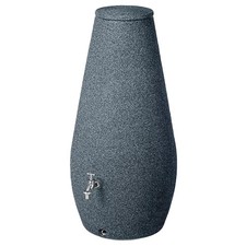 Regentonne 200 Liter anthrazit Wassertonne mit Deckel Goccia