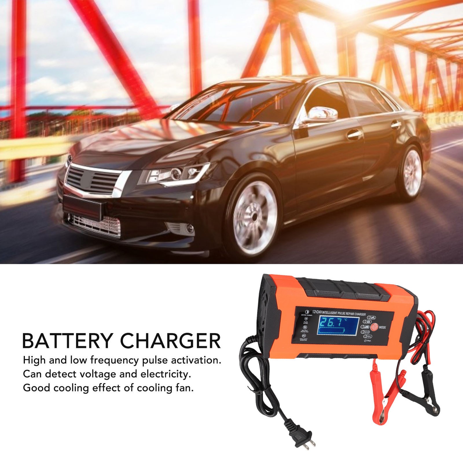 Pulse Repair Battery Charger 12V 10A 24V 5A Car Battery Maintainer
