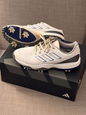 adidas ZG23 Golf Shoes for Men/Boys, White/Blue, Size 6.5