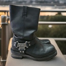 Harley Davidson Leather Mega Harness Motorcycle Boots Men's Size 10.5 Riding 