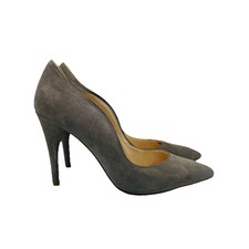 Nine West Womens Heels Size 7 M Gray Foxygen Suede Leather Stiletto High Pumps