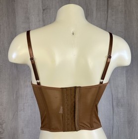 Women's Sexy Lace Corset Brown Bustier Top for Wedding Dating Costume Size S