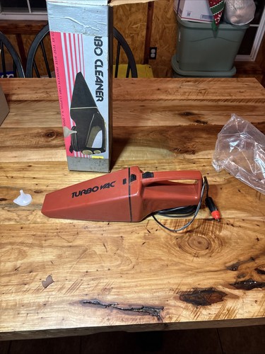 Turbo Vac 12 Volt Car Auto Plug In Vacuum Vintage Works W/Box
