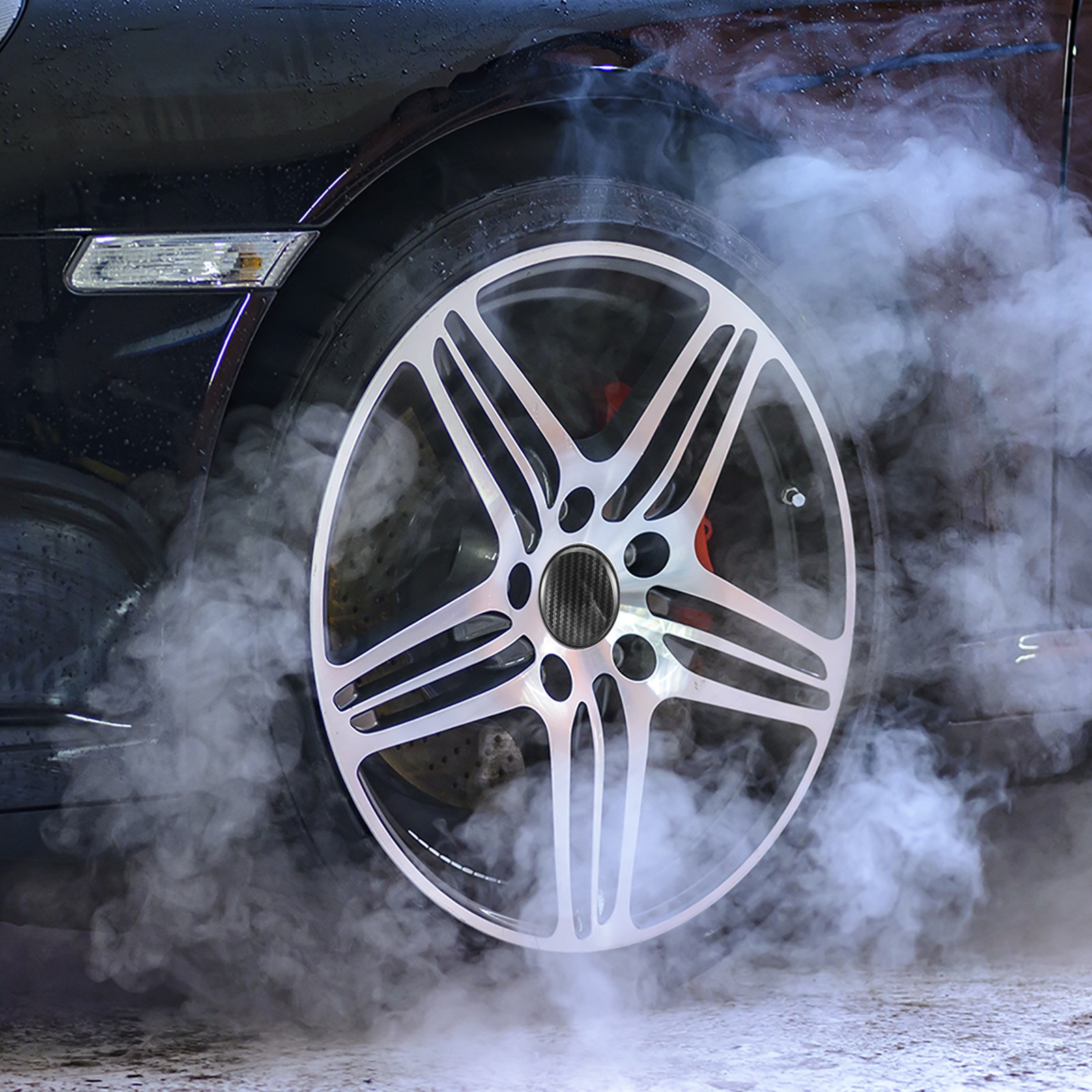 Universal 67mm 68mm Car Wheel Center Hub Caps Hubcaps Covers Black Pack of 4