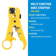 Wire Stripper Cutter Pliers Coaxial Cable Tool UTP STP RG6 RG11 UK Kit