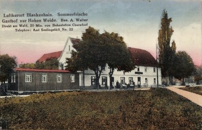 Postcard Blankenhain Crimmitschau in Saxony, Gasthof Zur Hohen Weide - 11062602