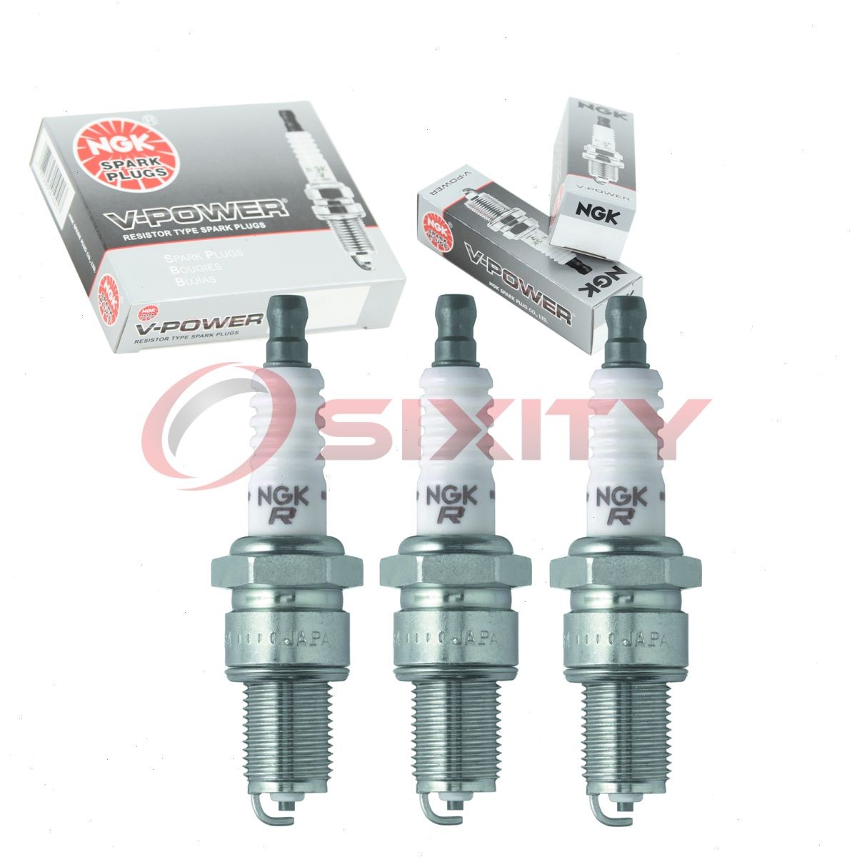 3 pcs NGK V-Power Spark Plugs for 1985 Suzuki SA310 1.0L L3 - Engine Kit Set ax