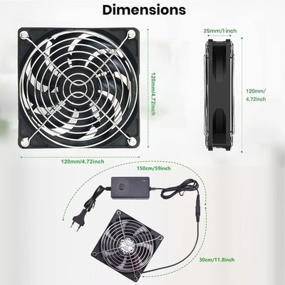 USB PC Ventilator lüfter 120mm Leise Gehäuselüfter Einstellbare` Fan 12V HOT!!!