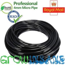 Micro Irrigation Pipe 4mm Black PVC Flexible Tube Hozelock Gardena Compatible