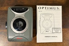 Vintage Optimus AM/FM Stereo Cassette Player SCP-100 w/ Manual Tested Working