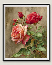 Garden Roses 4 - DIY Chart Counted Cross Stitch Patterns Needlework DMC Color