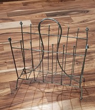 Atomic Mid-Century Wire Magazine Book Rack / Record Laptop Holder