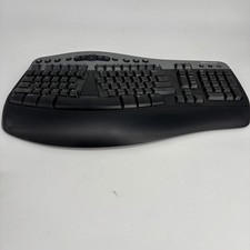 Microsoft Wireless Natural MultiMedia Keyboard WUR0385 X09-55569 Black UNTESTED