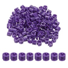 300 Pcs Clothes Hanger Marker 2XL Fit Rod Garment Size Tag Deep Purple