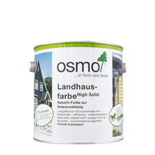 Osmo Landhausfarbe High Solid 2101 weiß deckend 2,5L, deckende Holzfarbe, Holzsc