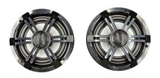 Model VK6200RGB 6-1/2" Black Marine Car Speaker RGB Lighting Waterproof Pair 