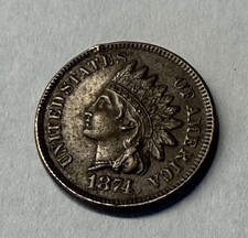 1874 Indian Head Penny Plier Damage