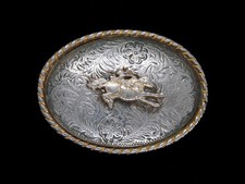 UB01119 GREAT  COWBOY RIDING HORSE  WESTERN  COWBOY BELT BUCKLE