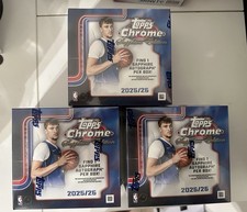 Lot of 3 - 2025-26 Topps Chrome NBA Basketball Sapphire Hobby Box Sealed In Hand