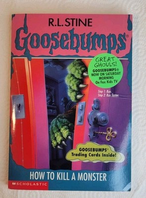 1st print Goosebumps #46 How To Kill a Monster w/bookmark/cards VG+