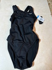 TYR Womens Durafast Elite Maxfit Swimsuit Sz 30 S Black