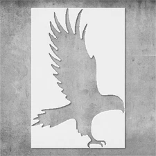 Hawk Silhouette Wall Art Reusable Plastic Stencil - StencilAir