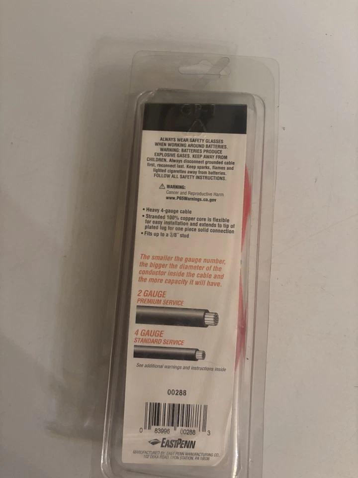 Cabo de bateria Deka East Penn 00288 - Imagem 2 de 2