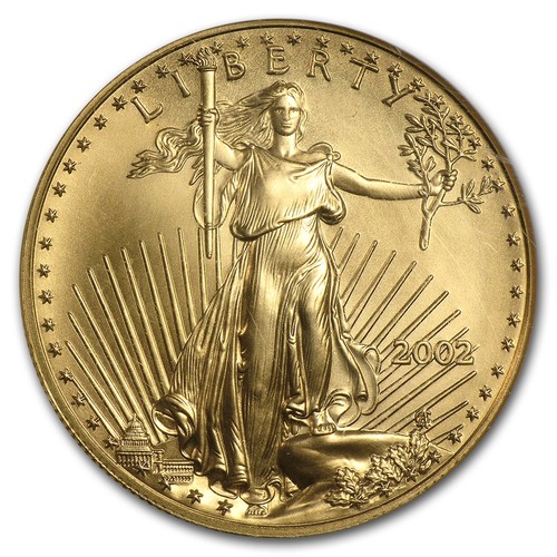 2002 1 oz American Gold Eagle MS-69 NGC - Picture 2 of 3