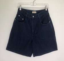Vintage Crossroads High Waisted Mom Jean Shorts Dark Wash Sz 10 WAIST 28  