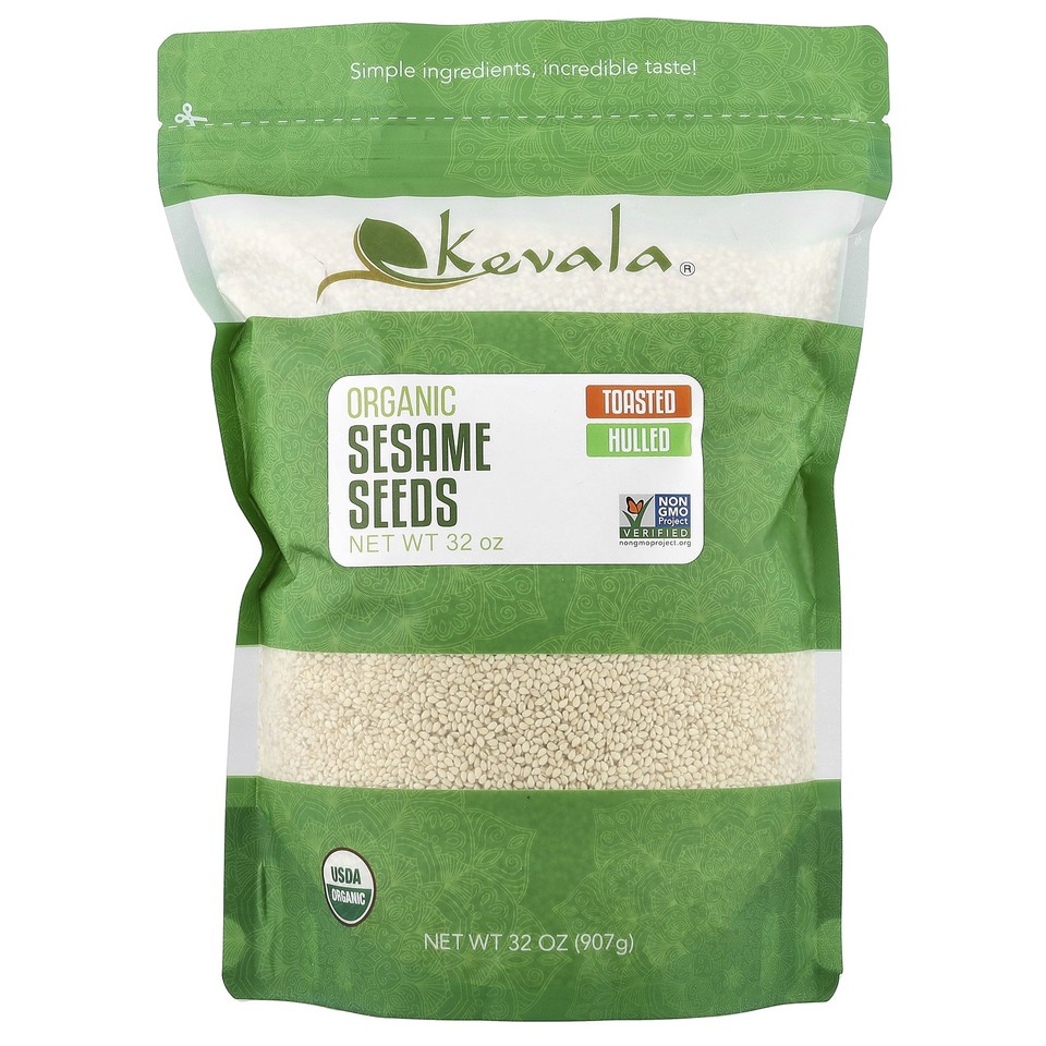 Organic Toasted Sesame Seeds (Hulled), 32 oz (907 g)