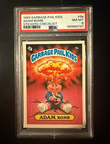 Adam Bomb #8a PSA 8 1985 Garbage Pail Kids Series 1 Checklist Sticker