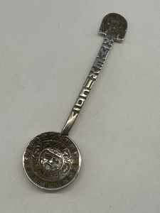 Vintage Alpaca Mexico Silverplated Mayan Souvenir Spoon