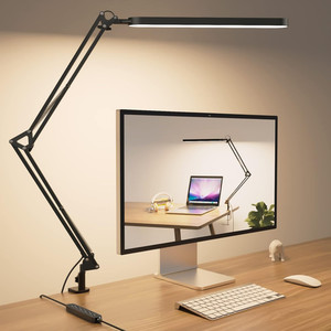 Lampe de bureau pour le bureau à domicile, Eye Confortable LED Lampe de bureau pour les longues heures, réglable