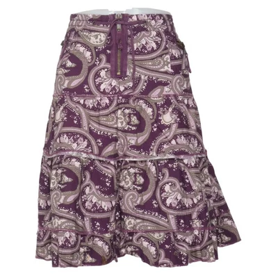Madonna, Rock, Größe: XL, Lila/Beige, Baumwolle, Paisley, Damen #D3n - Bild 1 von 4